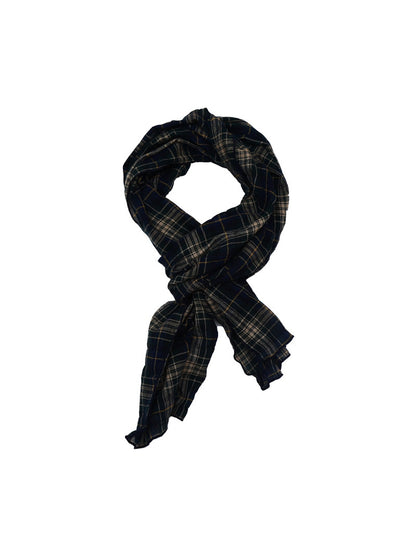 Scarvii - Vintage Plaid Printed Long Scarf