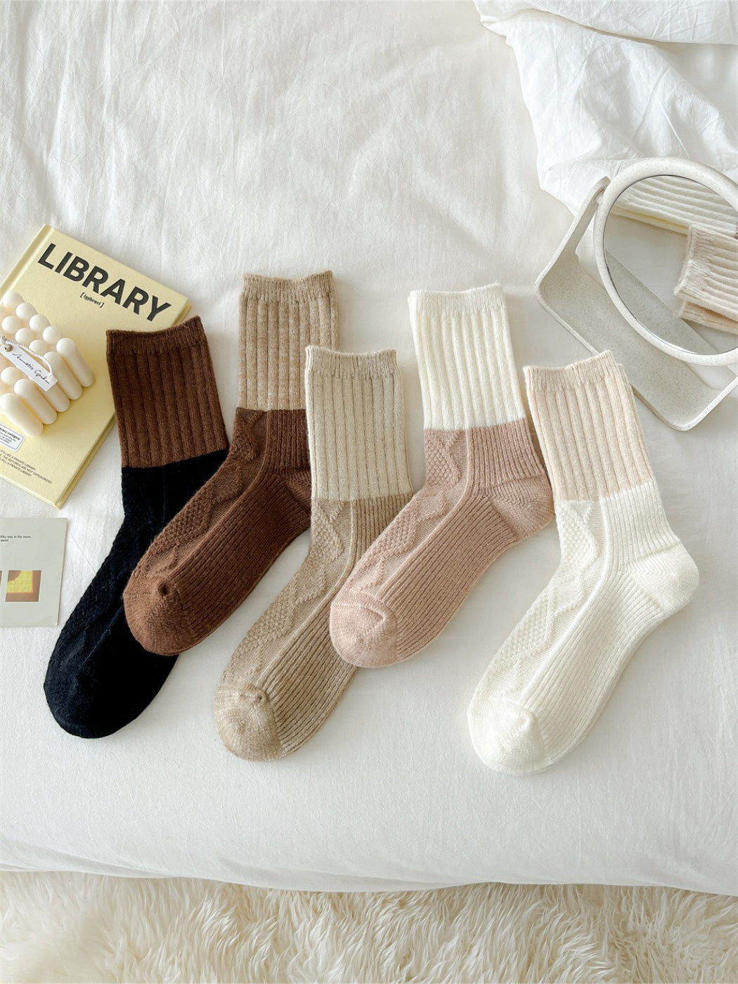 Rufia - Colorblock Cozy Crew Socks