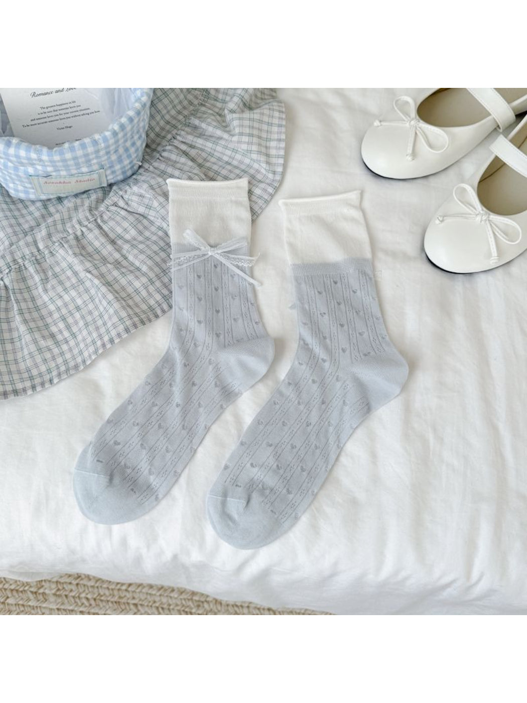 Rufia - Lace Trim Bow Detail Crew Socks product image 4
