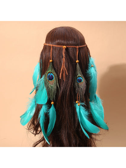 Hairish - Boho Bright Feather Hair Headpiece