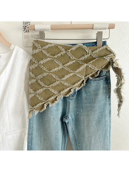 Scarvii - Denim Style Quilted Triangle Scarf