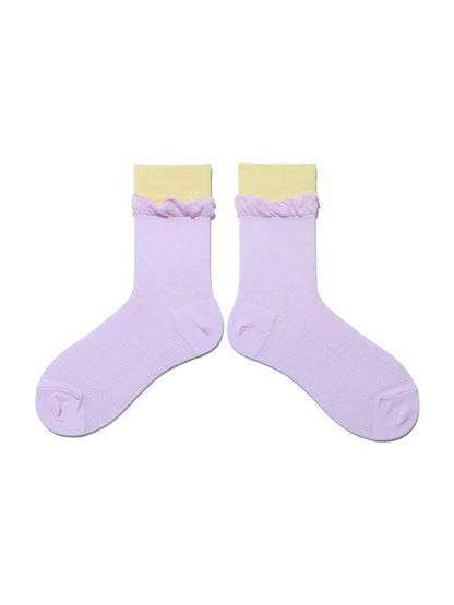 Rufia - Women's Color-blocked Cuff Socks
