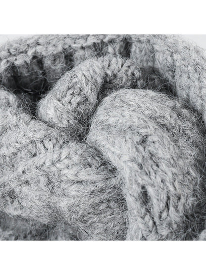 Haila - Braided Texture Cuffed Knit Beanie