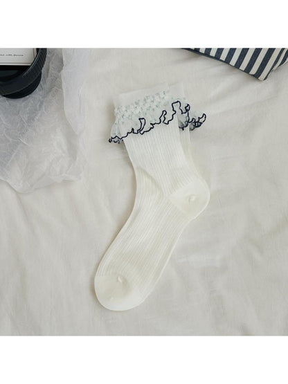 Rufia - Sweet Style Decorative Casual Crew Socks
