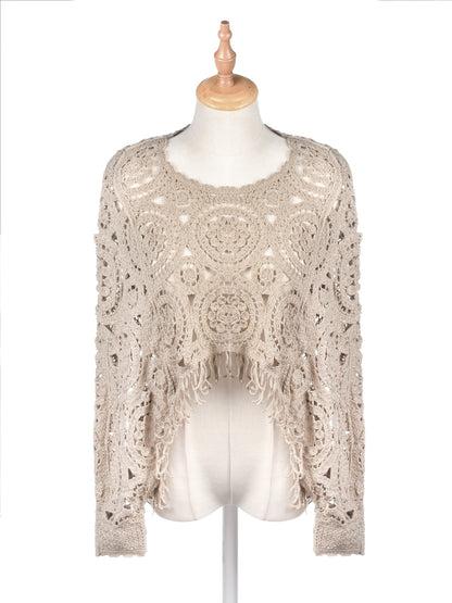 Crosa - Vintage Open-Knit Batwing Sweater