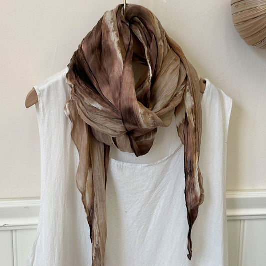 Scarvii - Tie-Dye Cotton Linen Lightweight Scarf