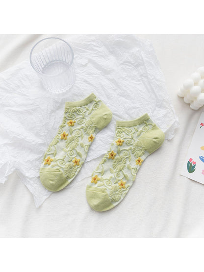 Rufia - Textured Floral Ankle Socks product image 5