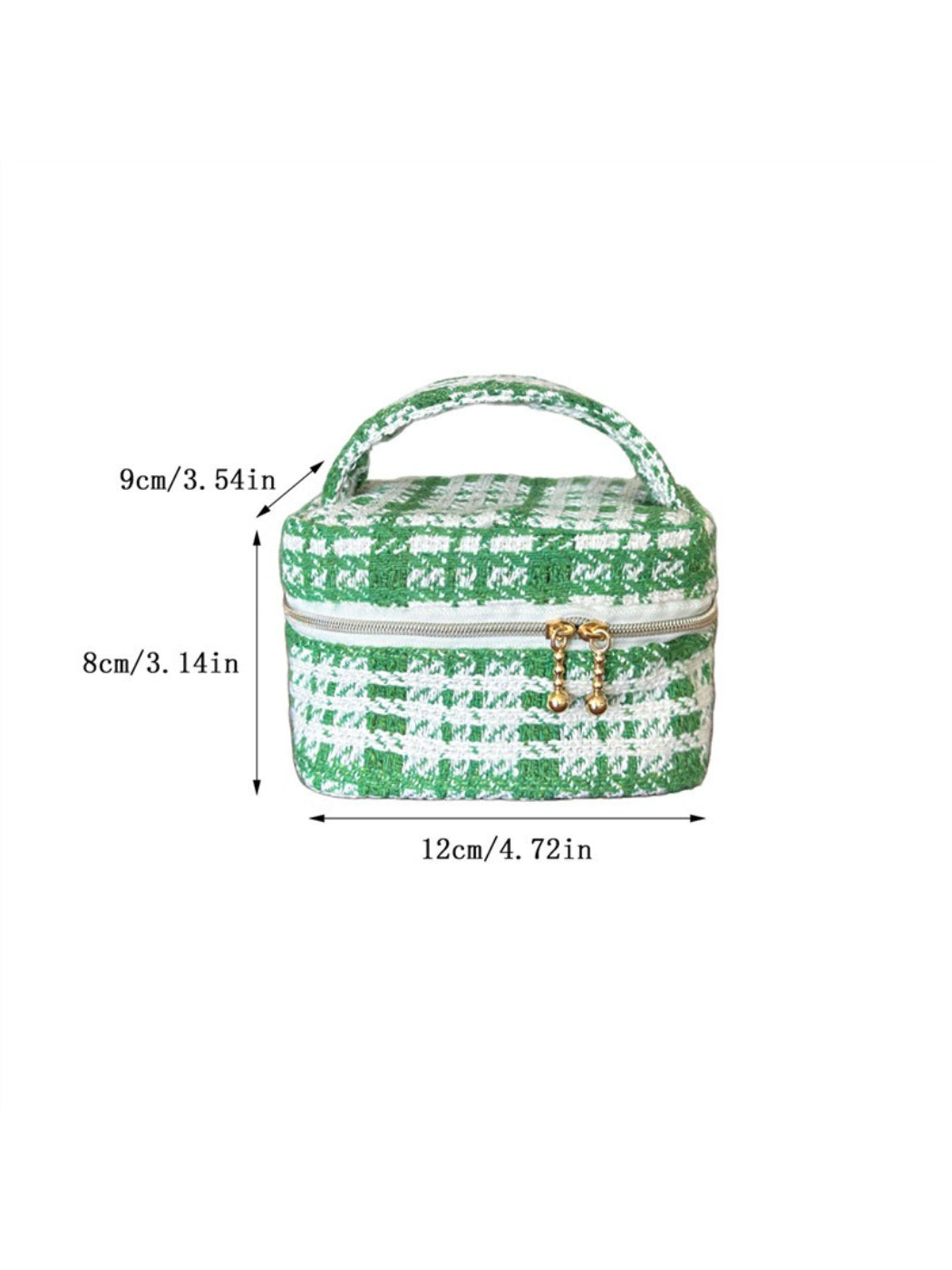 Cosbai Textured Plaid Makeup Bag product image