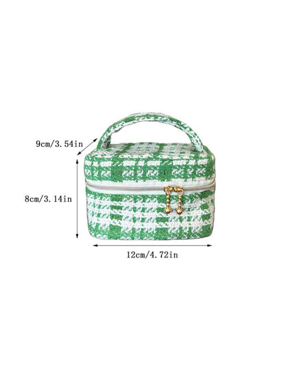 Cosbai Textured Plaid Makeup Bag product image
