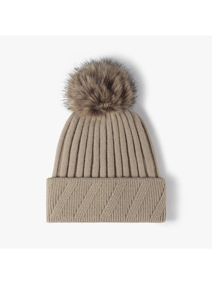 Haila - Pom-Pom Textured Knit Beanie