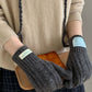 Gloving - Full-Cover Knitted Gloves With Lanyard