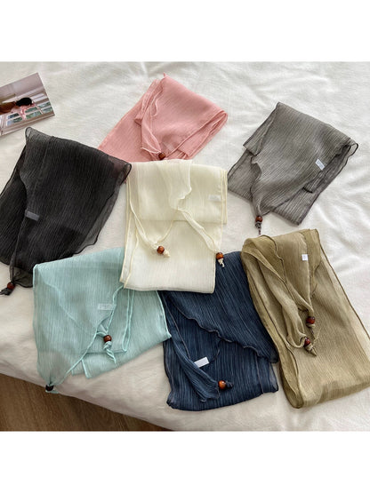 Scarvii Solid Color Skinny Scarf product image