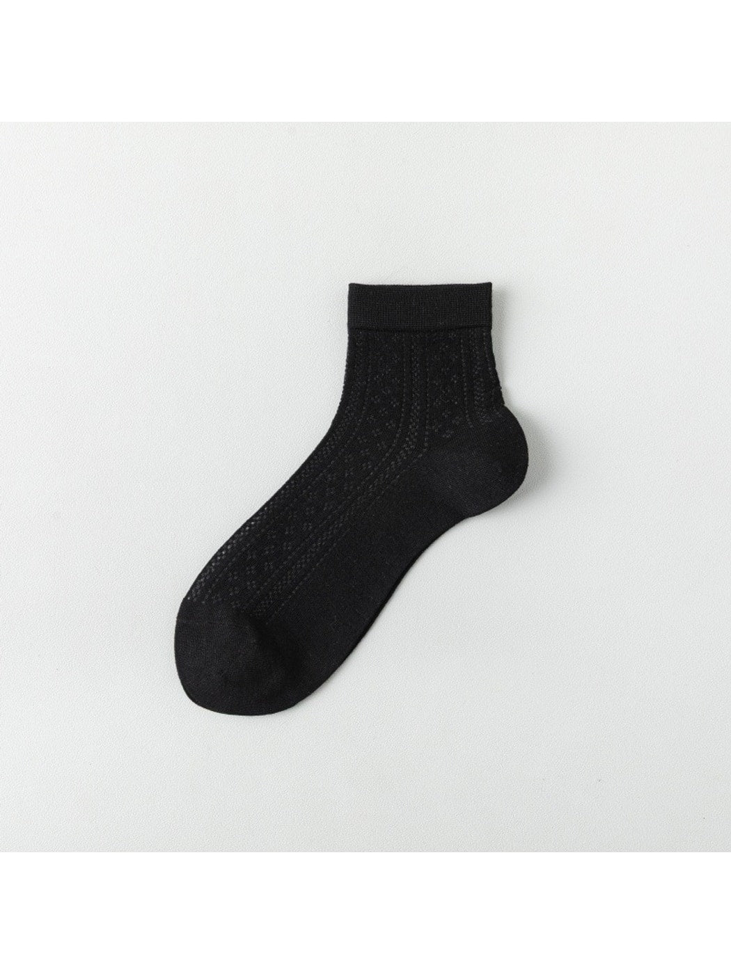 Rufia - Elegant Sheer Mesh Detail Crew Socks