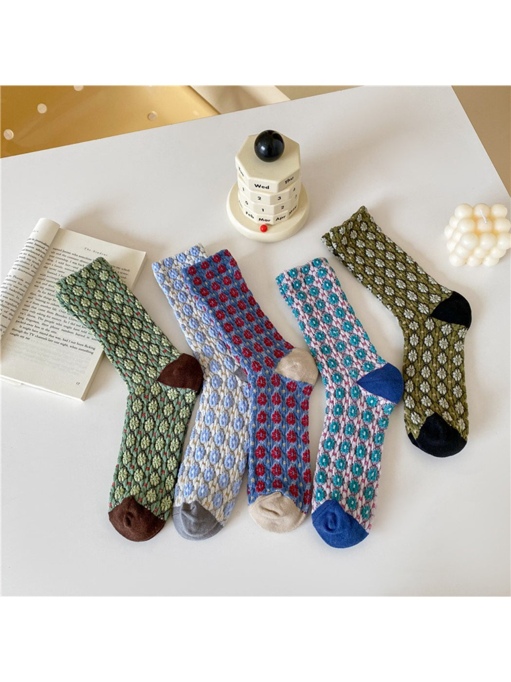 Rufia - Cluster Bloom Pattern Crew Socks