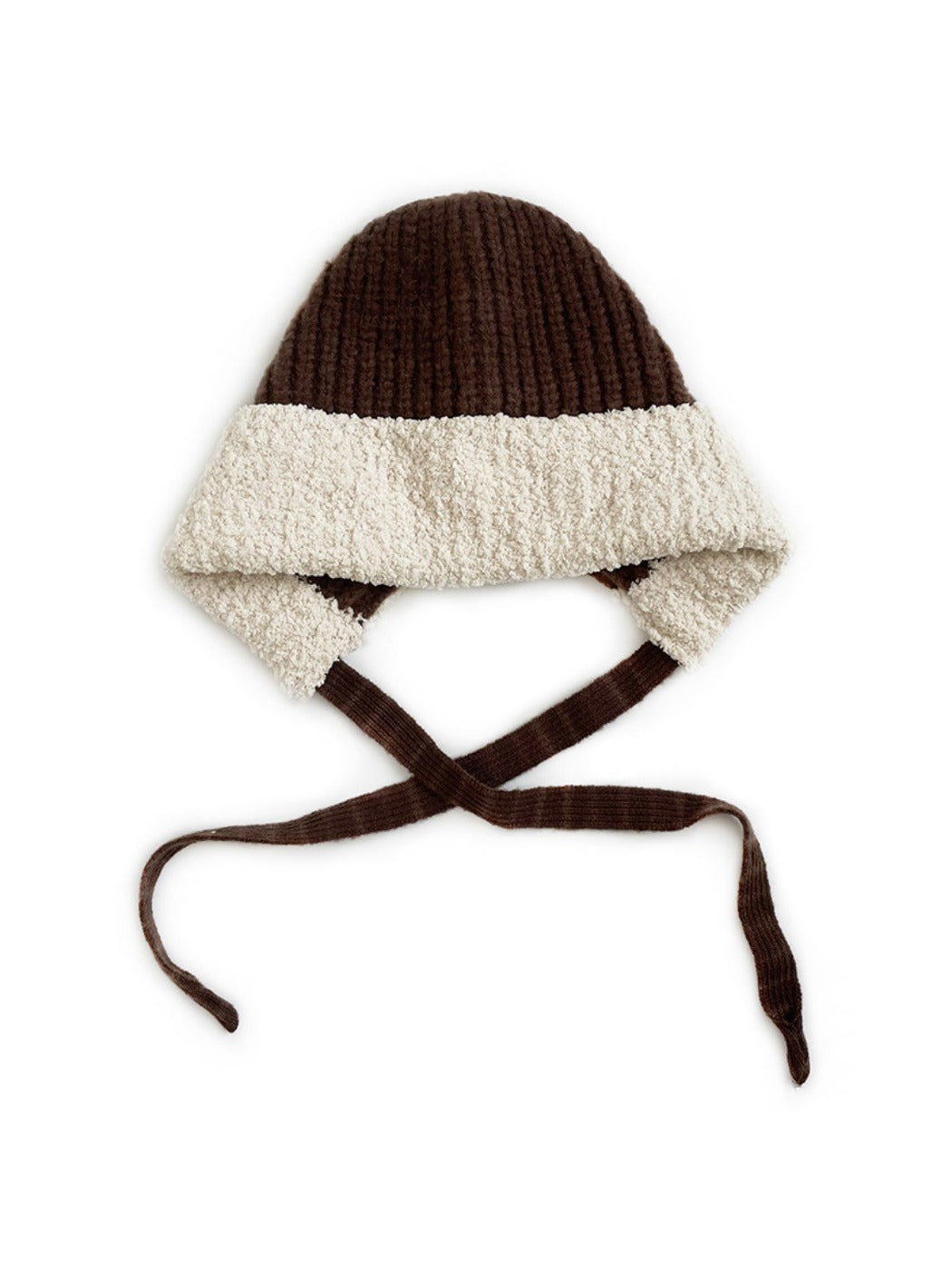 Haila - Knitted Beanie with Plush Trim & Earflaps