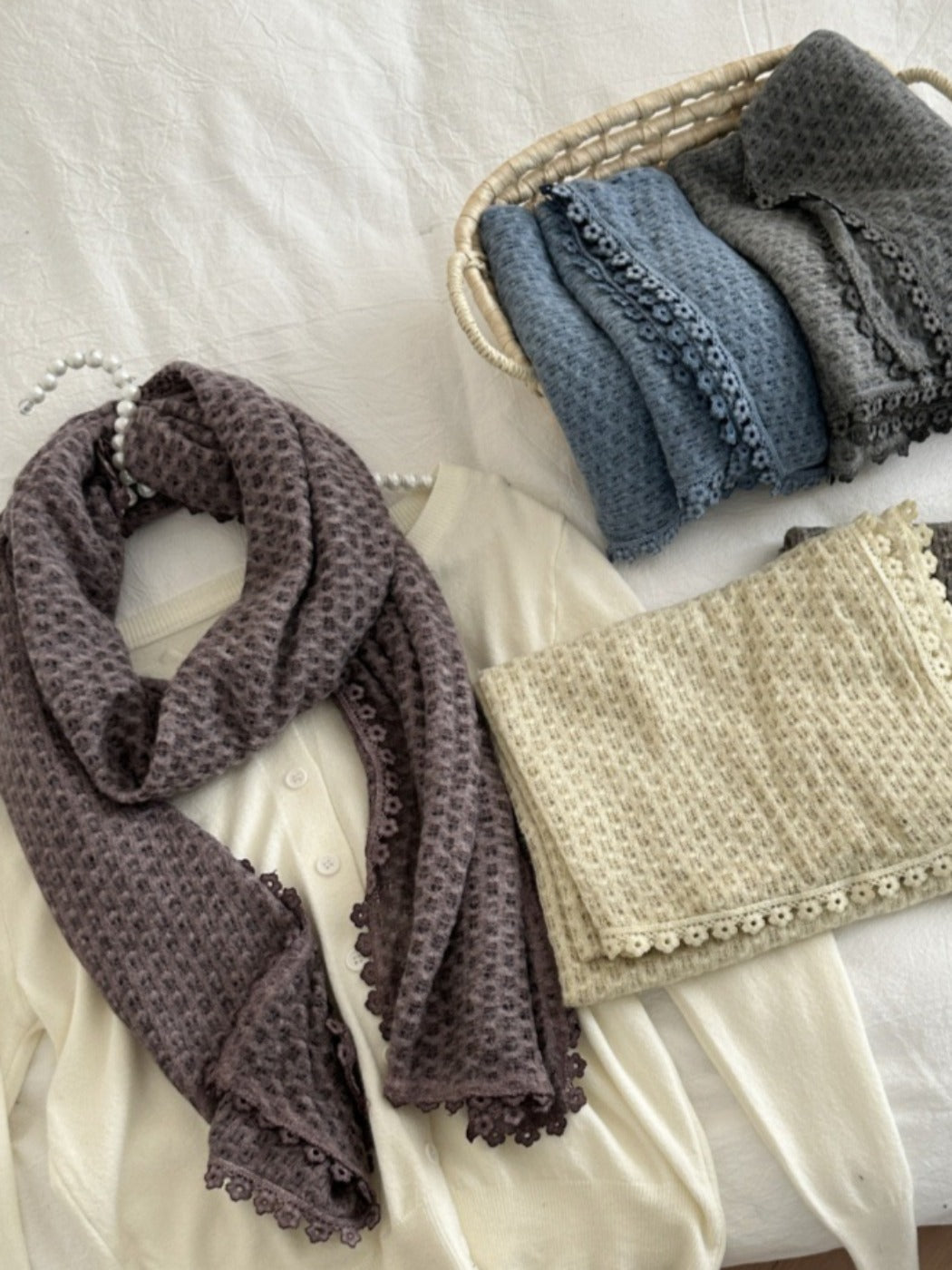 Scarvii - Cozy Versatile Minimalist Solid Color Warm Scarf