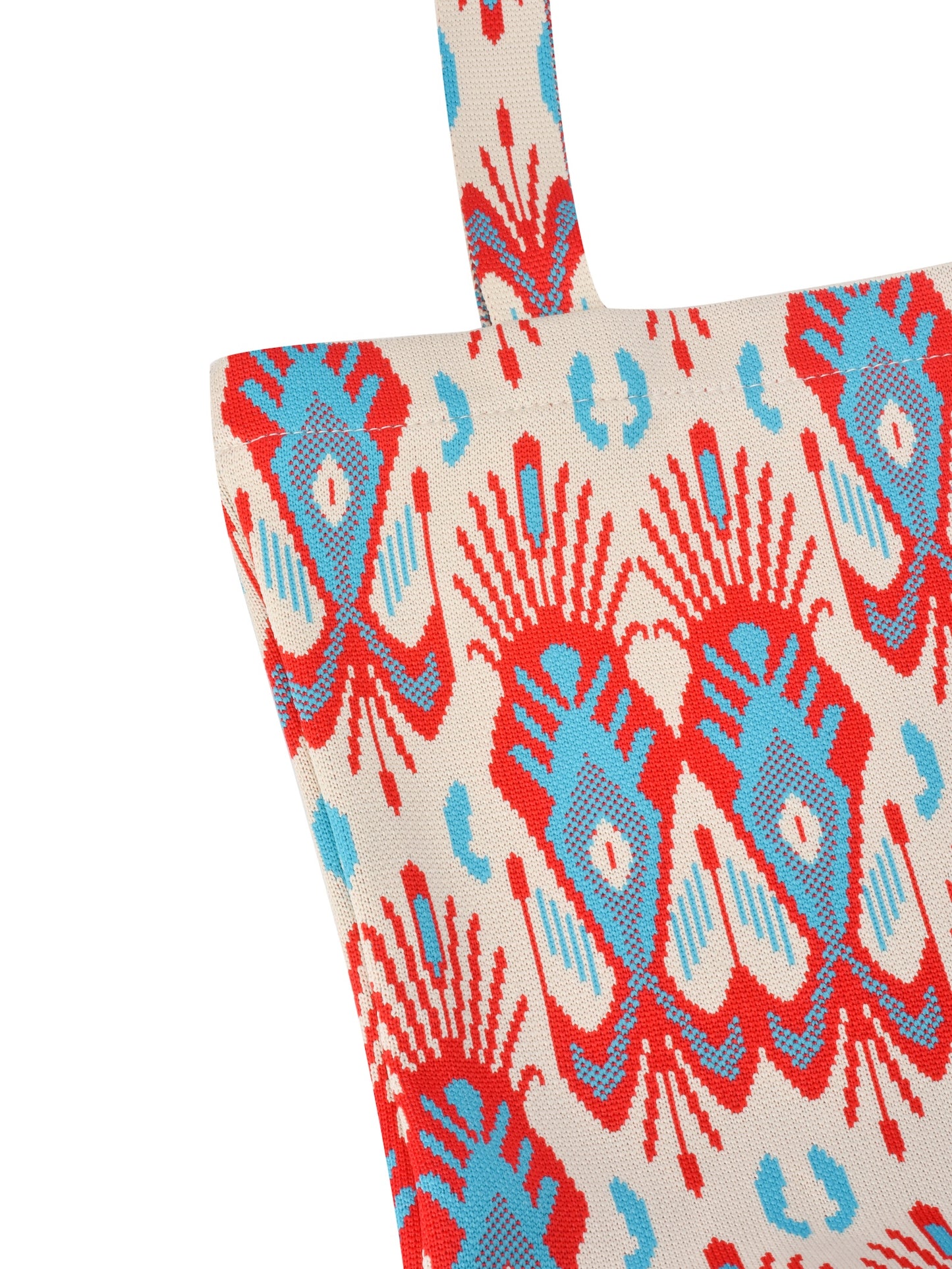 Cosbai - Atlas Print knit Shoulder Bag - Spacious & Vintage