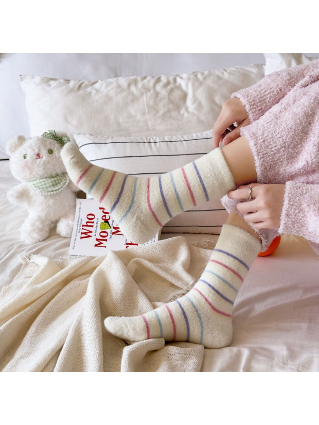 Rufia - Cute Pattern Knit Crew Socks