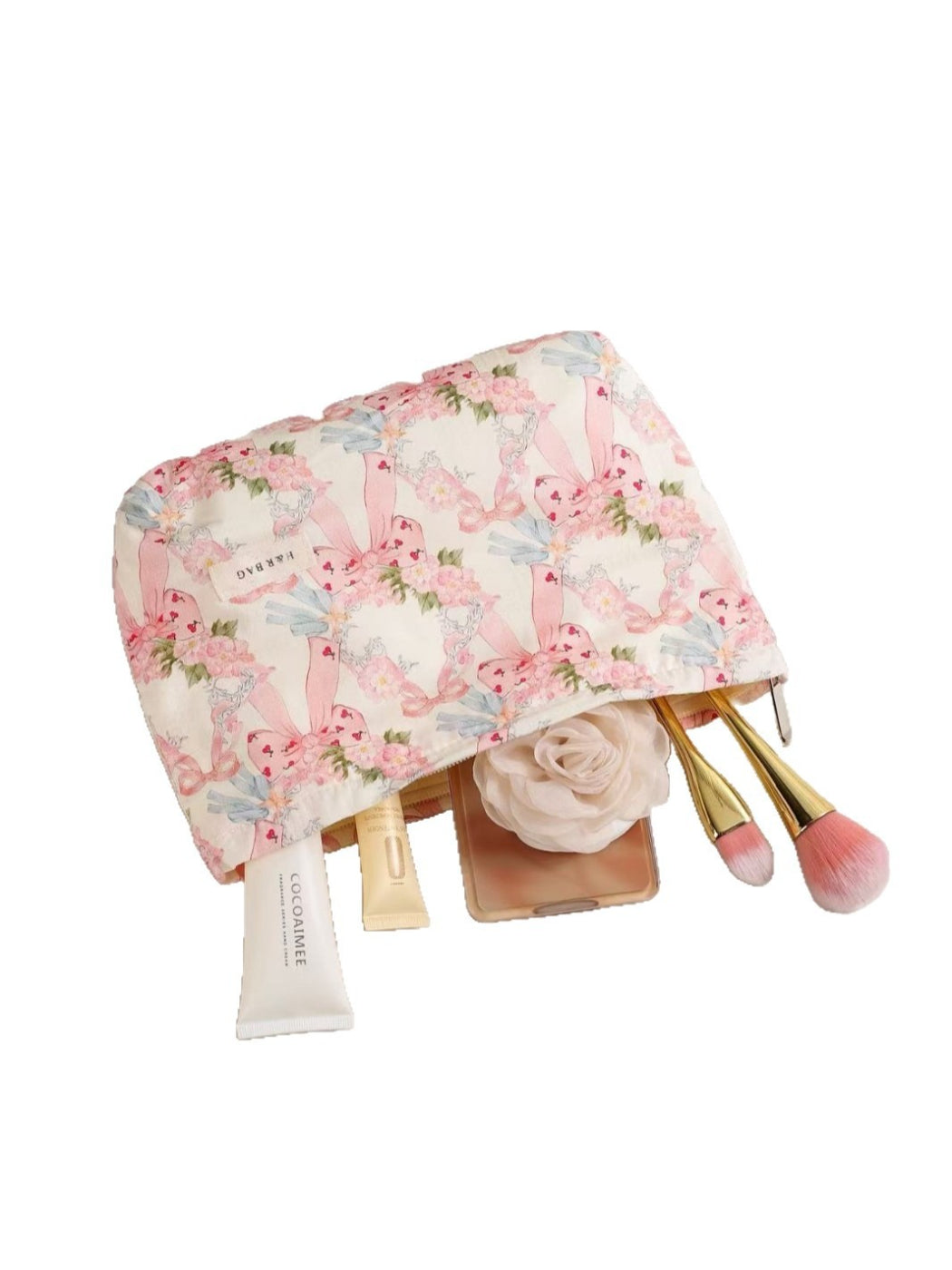 Cosbai - Bow Wreath Cosmetic Bag