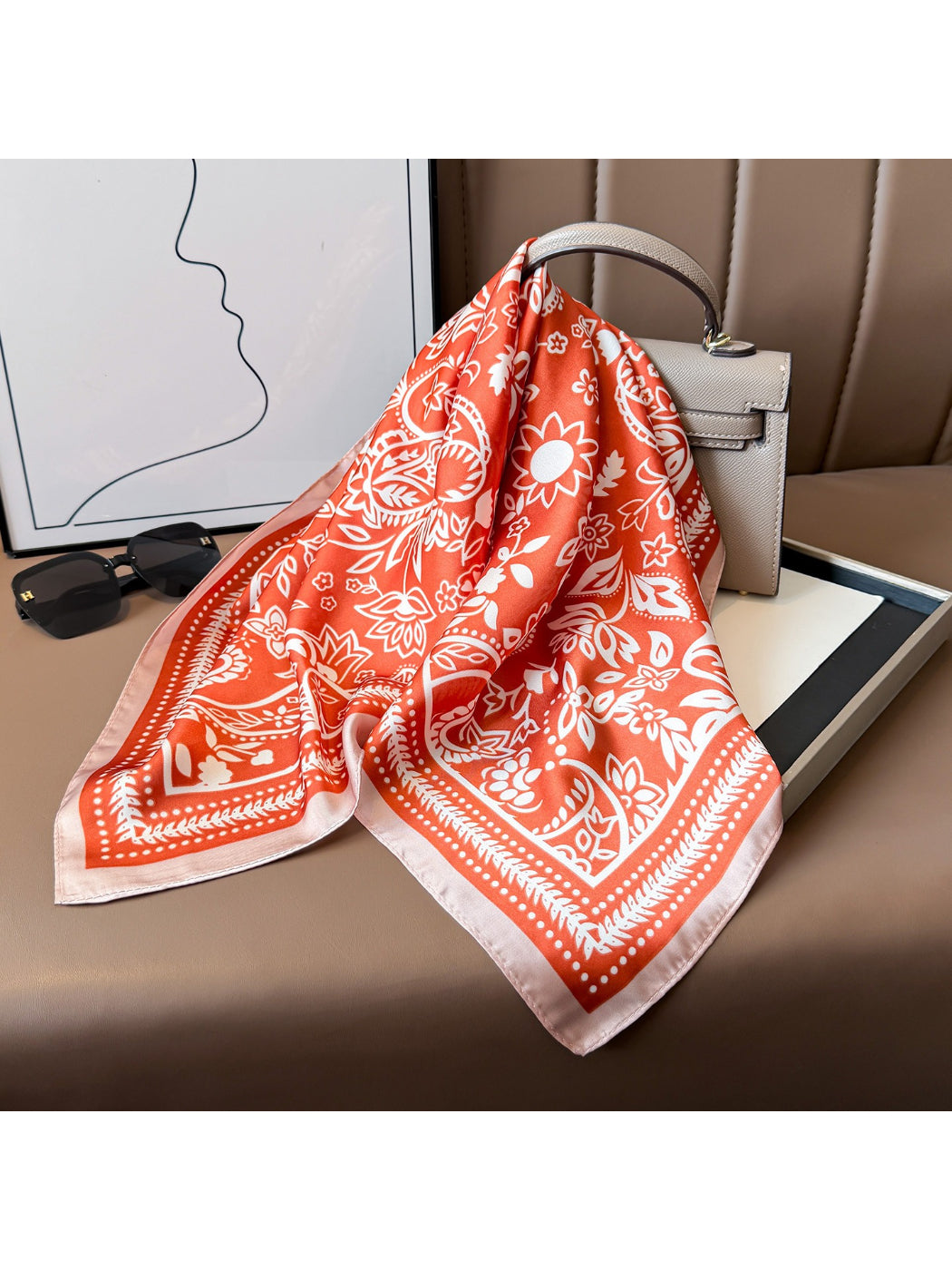 Scarvii Vintage Paisley Square Scarf