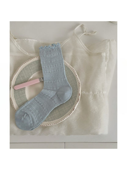 Rufia - Ruffle Textured Knit Crew Socks product image 9