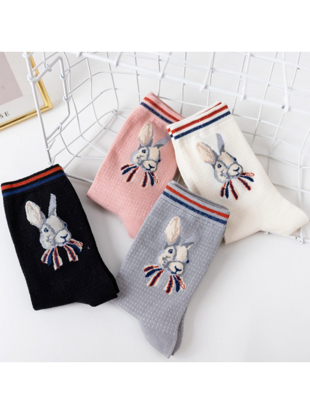 Rufia - Bunny Head Stripe Crew Socks product image 8