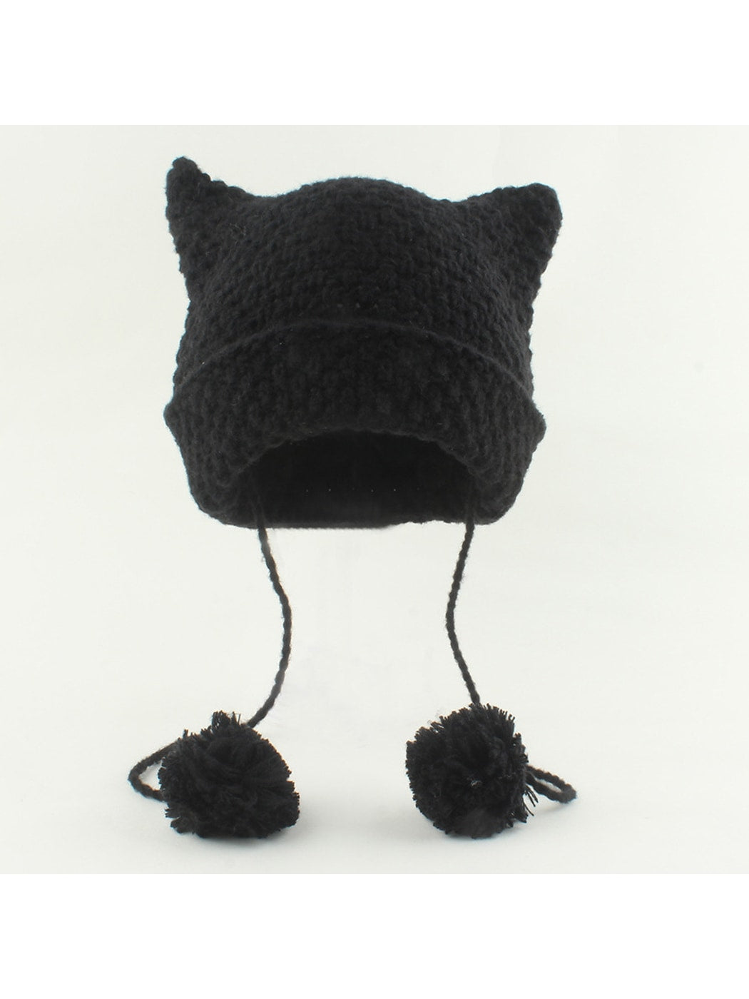 Haila - Striped Cat Ear Shape Knit Beanie