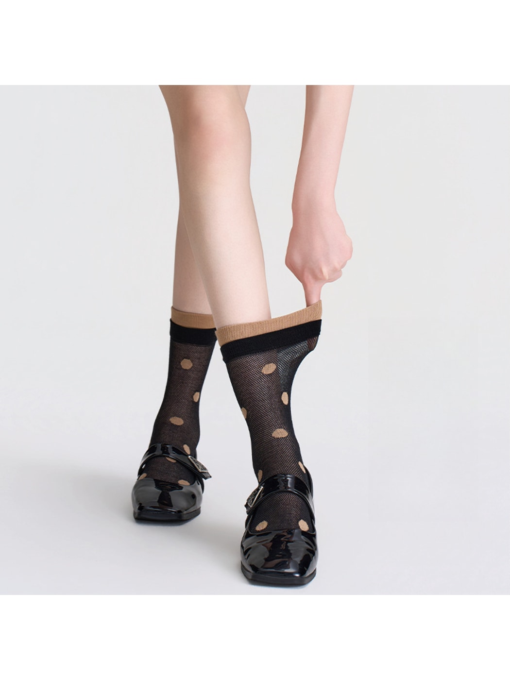 Rufia - Fresh Contrast Polka Dot Crew Sock