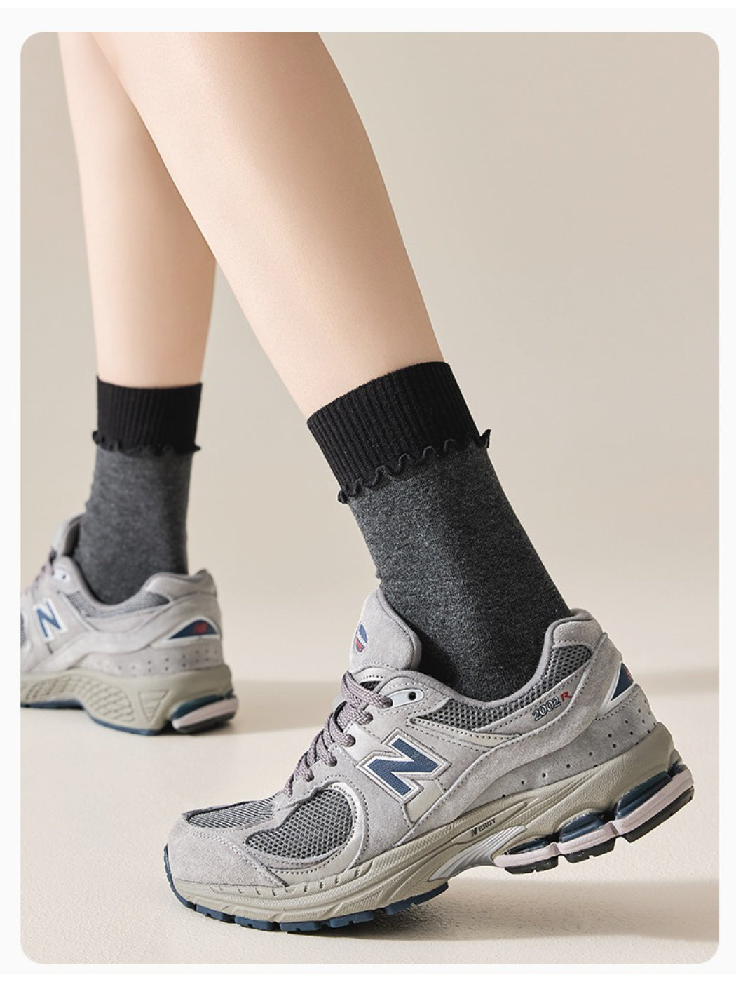 Rufia - Clean Ribbed Knit Crew Socks