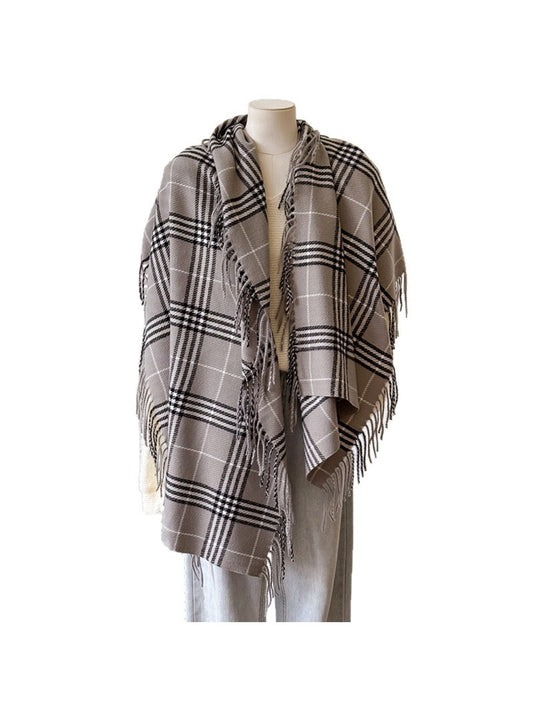 Scarvii – Tassel Fringe Plaid Scarf & Shawl