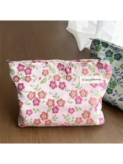 Cosbai - Makeup Bag & Pouch with Floral