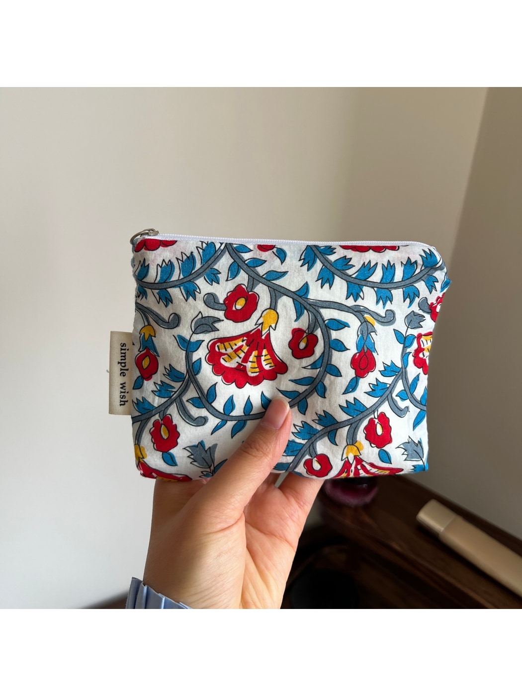 Cosbai - Printed Rectangular Zipper Coin Purse