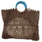Cosbai - Boho Crochet Tote HandBag - Dark Brown