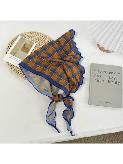 Scarvii - Elegant Plaid Fashion Triangle Bandana