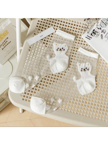 Rufia - Cute Cat Sheer Ankle Socks product image 7