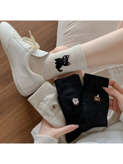 Rufia - Cat & Animal Knit Crew Socks product image 2