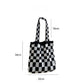 Cosbai – Knitted Checkered Tote Bag