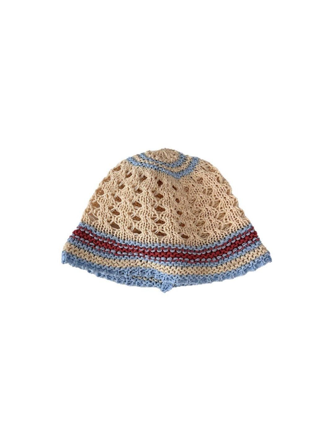 Haila - Fresh Color‑Block Hollow‑Out Wide‑Brim Bucket Hat