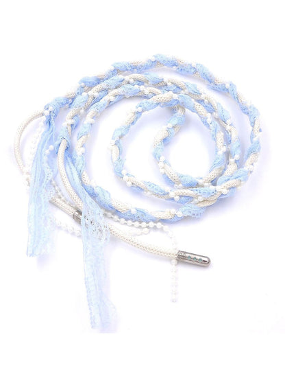 Beco - Woven Wave Lace Detail Waist Belt