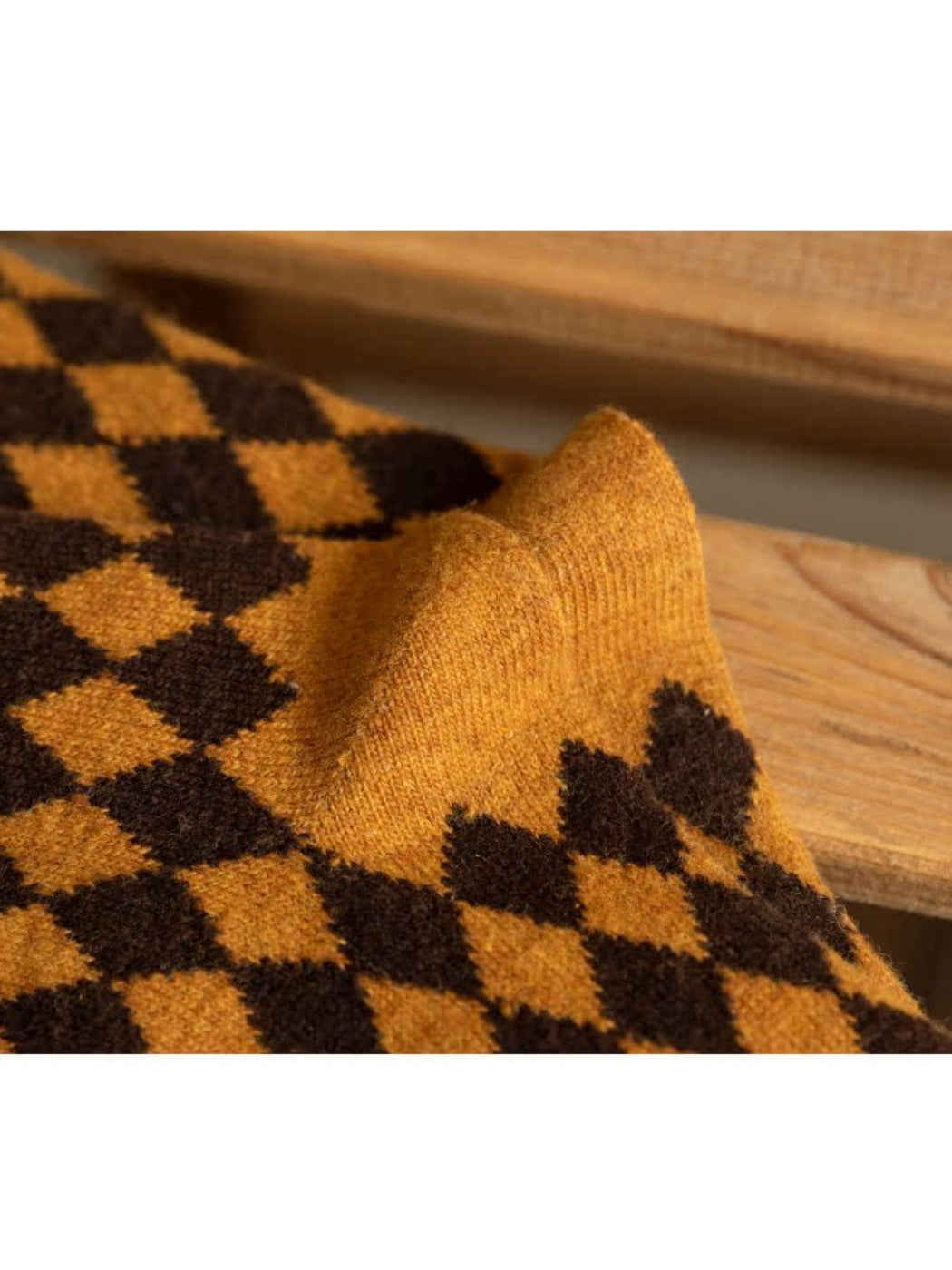 Rufia - Retro Argyle Warm Crew Socks