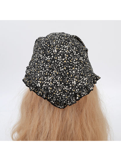 Scarvii Ditsy Floral Ruffle Head Scarf