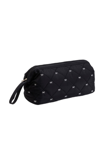 Cosbai - Quilted Bow Detail Hair Dryer Storage Bag