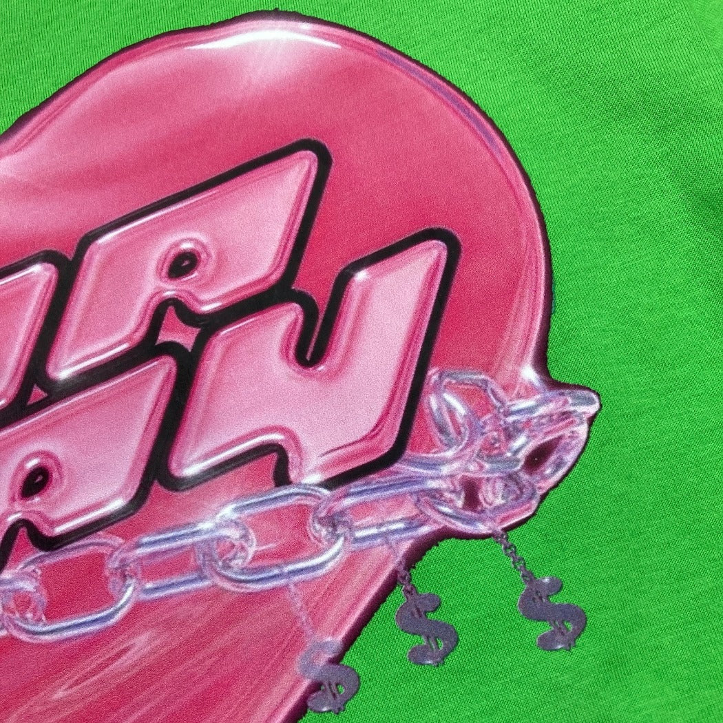 Vesty- Green Heart-Print T-shirt - Playful & Loose