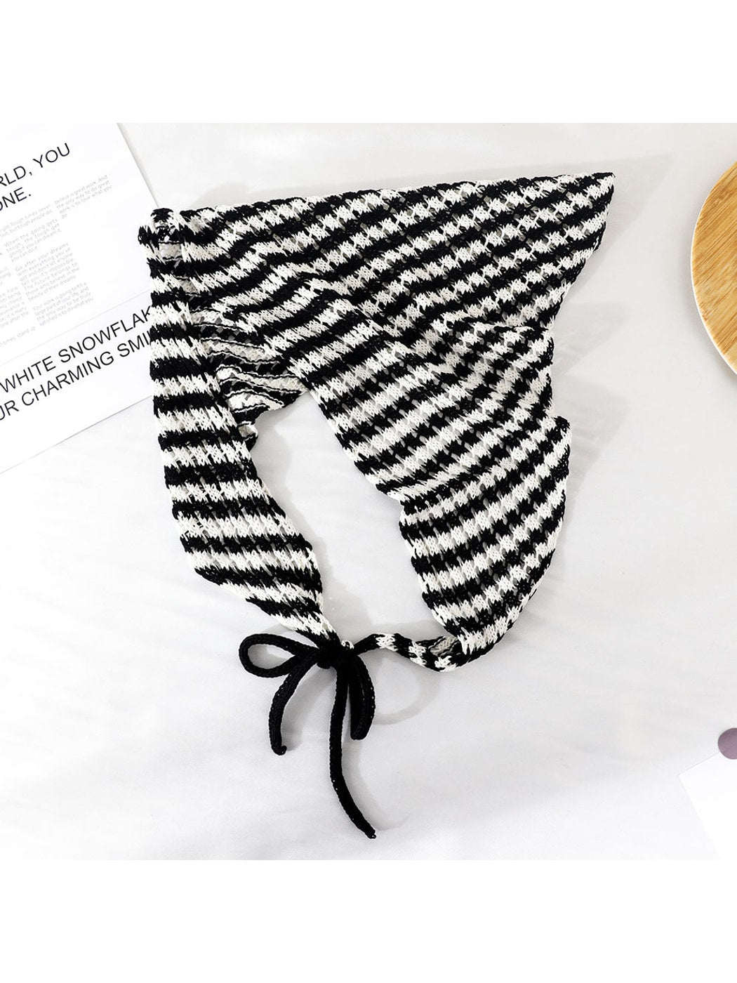 Scarvii - Striped Tie Strap Triangle Bandana