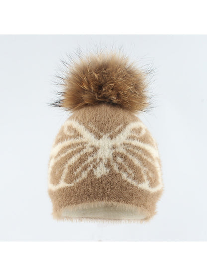 Haila - Winter Butterfly Pattern Beanie