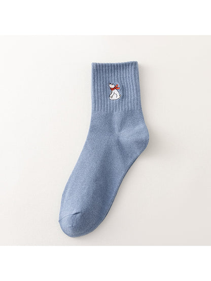 Rufia - Cute Animal Motif Everyday Crew Socks