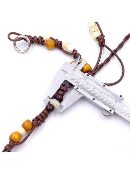 Beco - Beaded Woven Tassel Round Buckle Belt