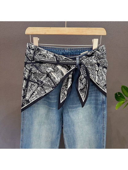 Scarvii - Minimal Retro Abstract Patterns Triangle Scarf