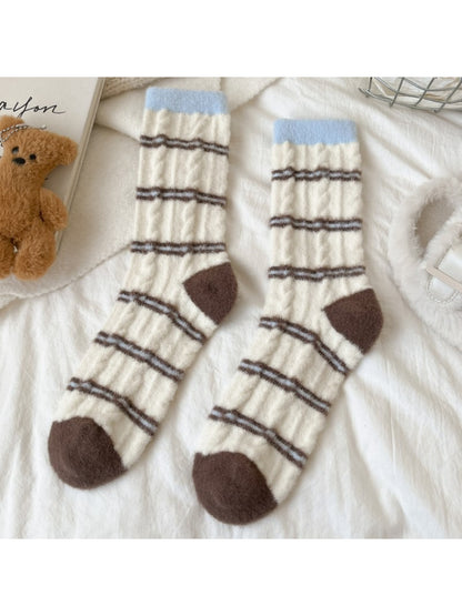 Rufia – Cozy Striped Crew Socks