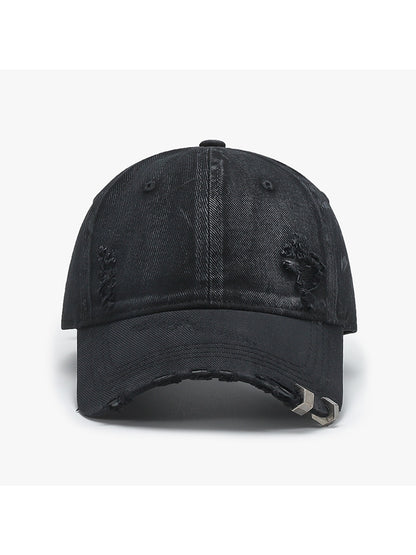 Haila - Distressed Washed Finish Curved Brim BaseballCap
